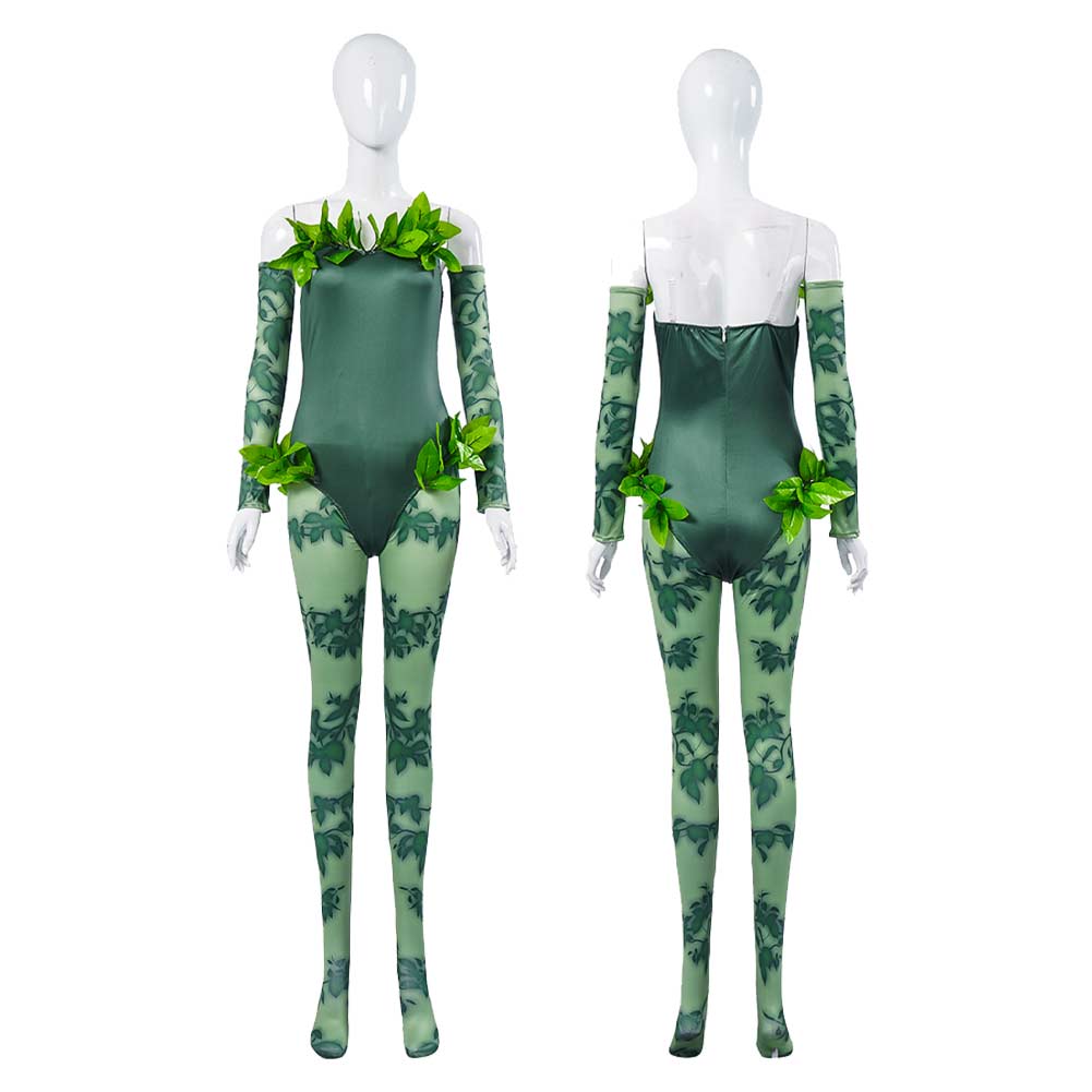 Harley Quinn Poison Ivy aka Pamela Isley Jumpsuit Cosplay Kostüm