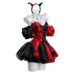 Harley Quinn rot Kleid Damen Clown Halloween Karneval Kostüm