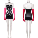 Hazbin Hotel 2025 Angel Dust schwarz Kleid Anthony Cosplay Kostüm