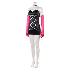 Hazbin Hotel 2025 Angel Dust schwarz Kleid Anthony Cosplay Kostüm