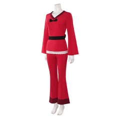 Hazbin Hotel 2025 Charlotte Morningstar rot Kostüm Set Charlie Cosplay Outfits