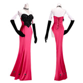 Hazbin Hotel Angel Dust Damen Rosa Kleid Cosplay Kostüm