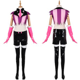Hazbin Hotel Angel Dust rosa Outfit Anthony Cosplay Kostüm Set