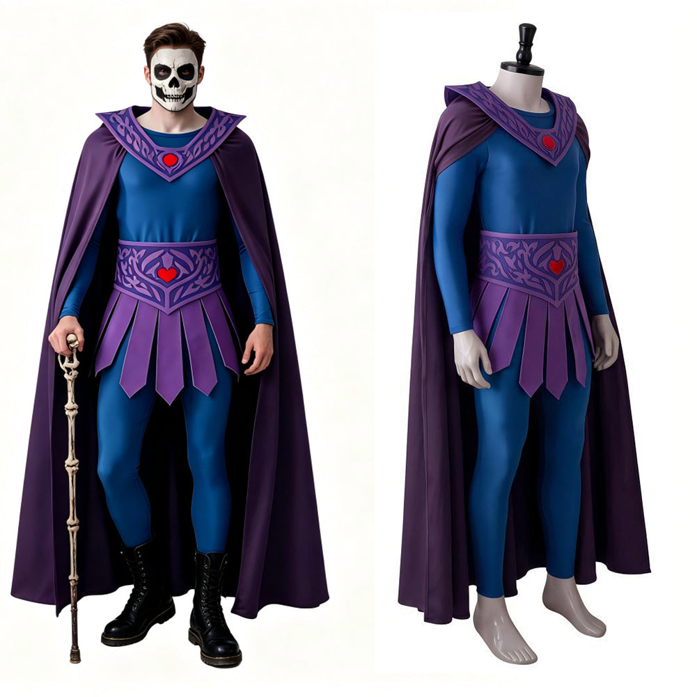 He-Man lila blau Kostüm Set Masters of the Universe Cosplay Outfit