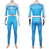 Human Torch Weiß Blau Kostüm The Fantastic Four: First Steps (2025) Johnny Storm blau Jumpsuit