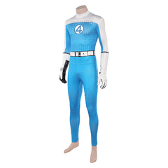 Human Torch Weiß Blau Kostüm The Fantastic Four: First Steps (2025) Johnny Storm blau Jumpsuit