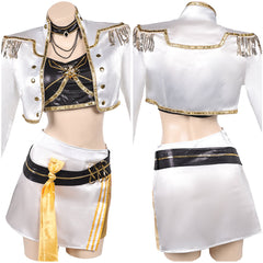 Huntix Golden Mira weiß Kostüm KPOP Demon Hunters Mira Cosplay Outfits
