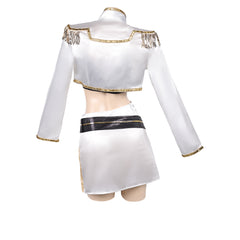 Huntix Golden Mira weiß Kostüm KPOP Demon Hunters Mira Cosplay Outfits