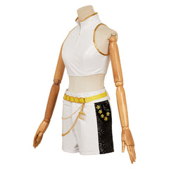 Huntrix Rumi weiß Kostüm Set Kpop Demon Hunters Rumi Cosplay Outfits