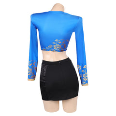 Huntrix Zoey blau Outfits Kpop Demon Hunters Zoey Cosplay Kostüm