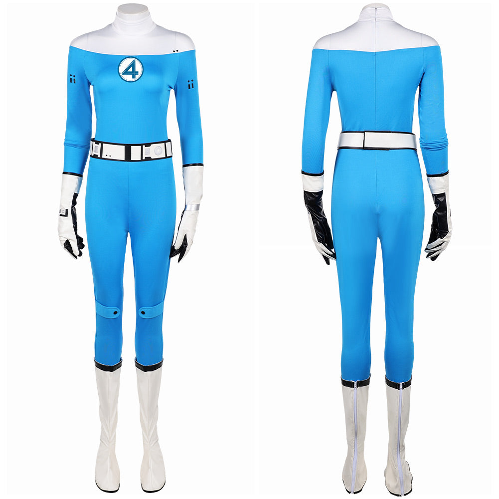 Invisible Woman Sue Storm Jumpsuit The Fantastic Four: First Steps Cosplay Outfits