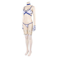 Invisible Woman Susan "Sue" Storm-Richards weiß Badeanzug 2tlg. Bademode Cosplay Outfits
