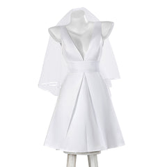 Joker: Folie à Deux Harley Quinn weiß Brautkleid Cosplay Kostüm