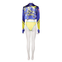 Kimberly Jackson blau Kostüm Set Street Fighter Kimberly Cosplay Outfits