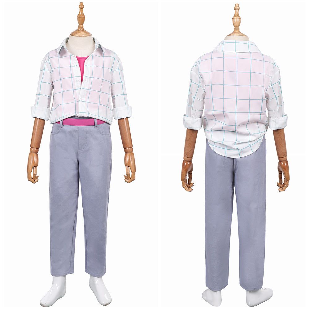 Kinder Junger Jinu Saja weiß Kostüm Set K-Pop: Demon Hunters Saja Boys Jinu Cosplay Outfits