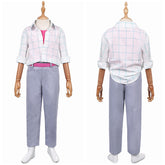 Kinder Junger Jinu Saja weiß Kostüm Set K-Pop: Demon Hunters Saja Boys Jinu Cosplay Outfits