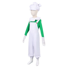 Kinder Luigi weiß Kostüm Der Super Mario Galaxy Film Luigi Cosplay Outfit