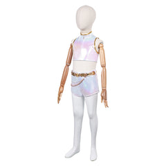 Kinder Mädchen Huntrix Rumi weiß Outfits Kpop Demon Hunters Rumi Cosplay Kostüm