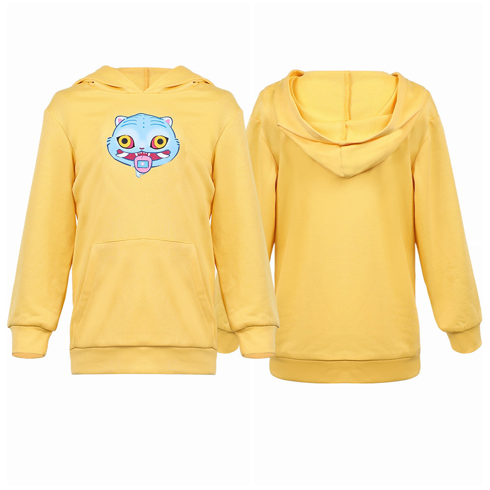 Kinder Mädchen Huntrix Zoey gelb Hoodie K-Pop: Demon Hunters Zoey Cosplay Outfits