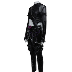 Kpop Demons Hunters Huntrix Zoey schwarz Kampfanzug Cosplay Kostüm