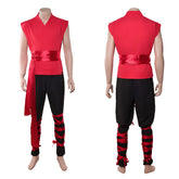 Liu Kang rot Kostüm SET Mortal Kombat Liu Kang Cosplay Outfit