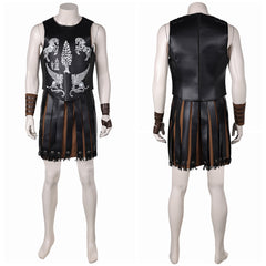 Lucius Verus Aurelius schwarz Kampfanzug Gladiator Lucius Cosplay Outfits