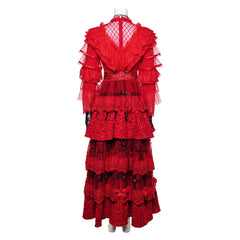 Lydia Deetz rot Kleid Beetlejuice Lydia Damen Brautkleid Cosplay Kostüm