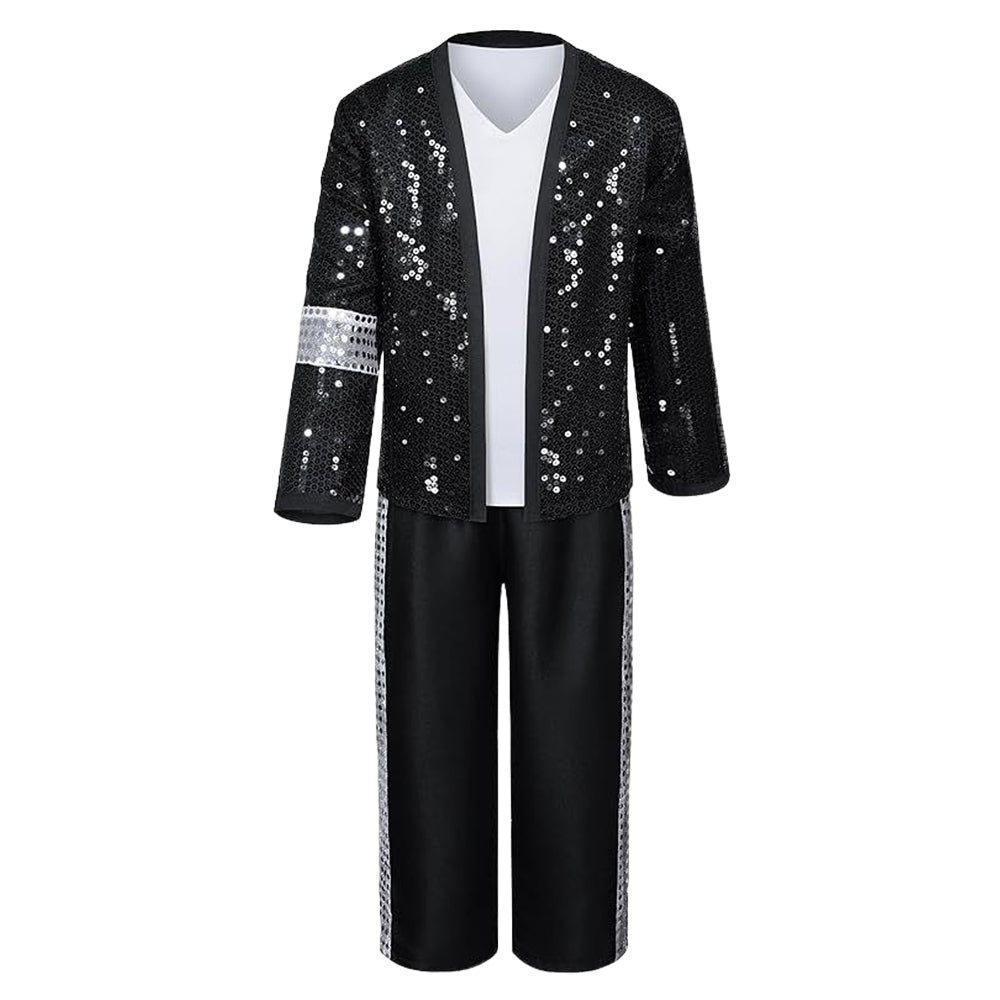 Michael Jackson Kostüm Set Disco‑Kostüm Bühnenkostüm Michael Jackson Cosplay Outfit
