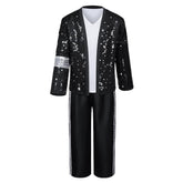 Michael Jackson Kostüm Set Disco‑Kostüm Bühnenkostüm Michael Jackson Cosplay Outfit