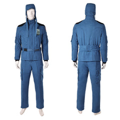 Mickey 17 (2025) blau Jumpsuit Mickey Barnes Cosplay Kostüm Set