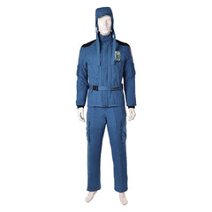 Mickey 17 (2025) blau Jumpsuit Mickey Barnes Cosplay Kostüm Set