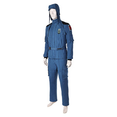 Mickey 17 (2025) blau Jumpsuit Mickey Barnes Cosplay Kostüm Set