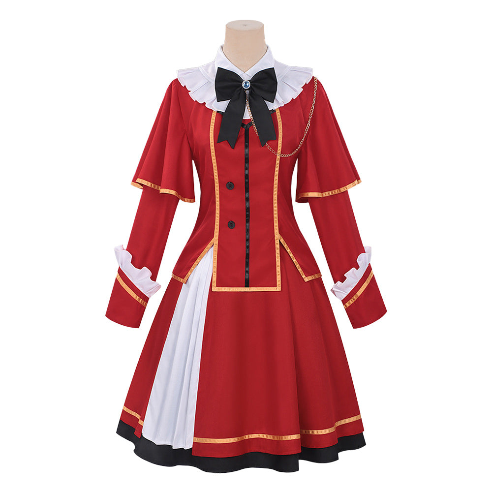 Mirika Huglia rot Kostüm Set Kunon the Sorcerer Can See Mirika Cosplay Outfit