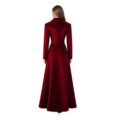 Mittelalter Kostüm Samt Trenchcoat Halloween Karneval Weihnachten Cosplay Outfit