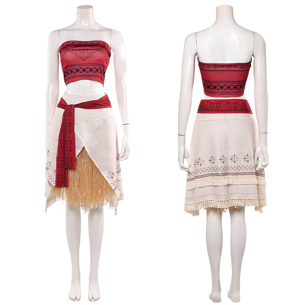 Moana 2026 Vaiana rot Kostüm Set Cosplay Outfit