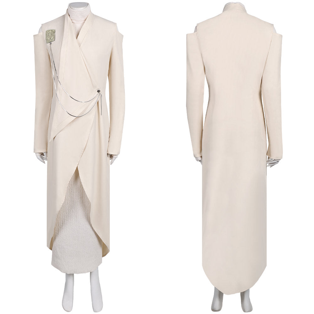 Mon Mothma weiß Robe Cosplay Outfits Kostüm