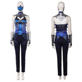 Mortal Kombat Kitana blau Kostüm Cosplay Outfit