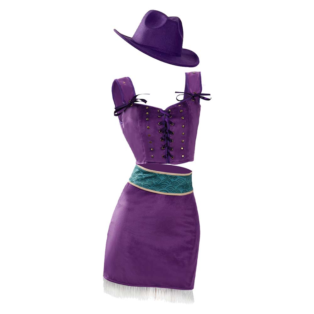 Nico Robin lila Outfit One Piece Nico Sommer Cosplay Kostüm