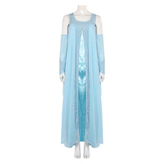 Padme Amidala Aqua georgette nightgown Kleid Cosplay Kostüm