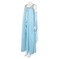 Padme Amidala Aqua georgette nightgown Kleid Cosplay Kostüm