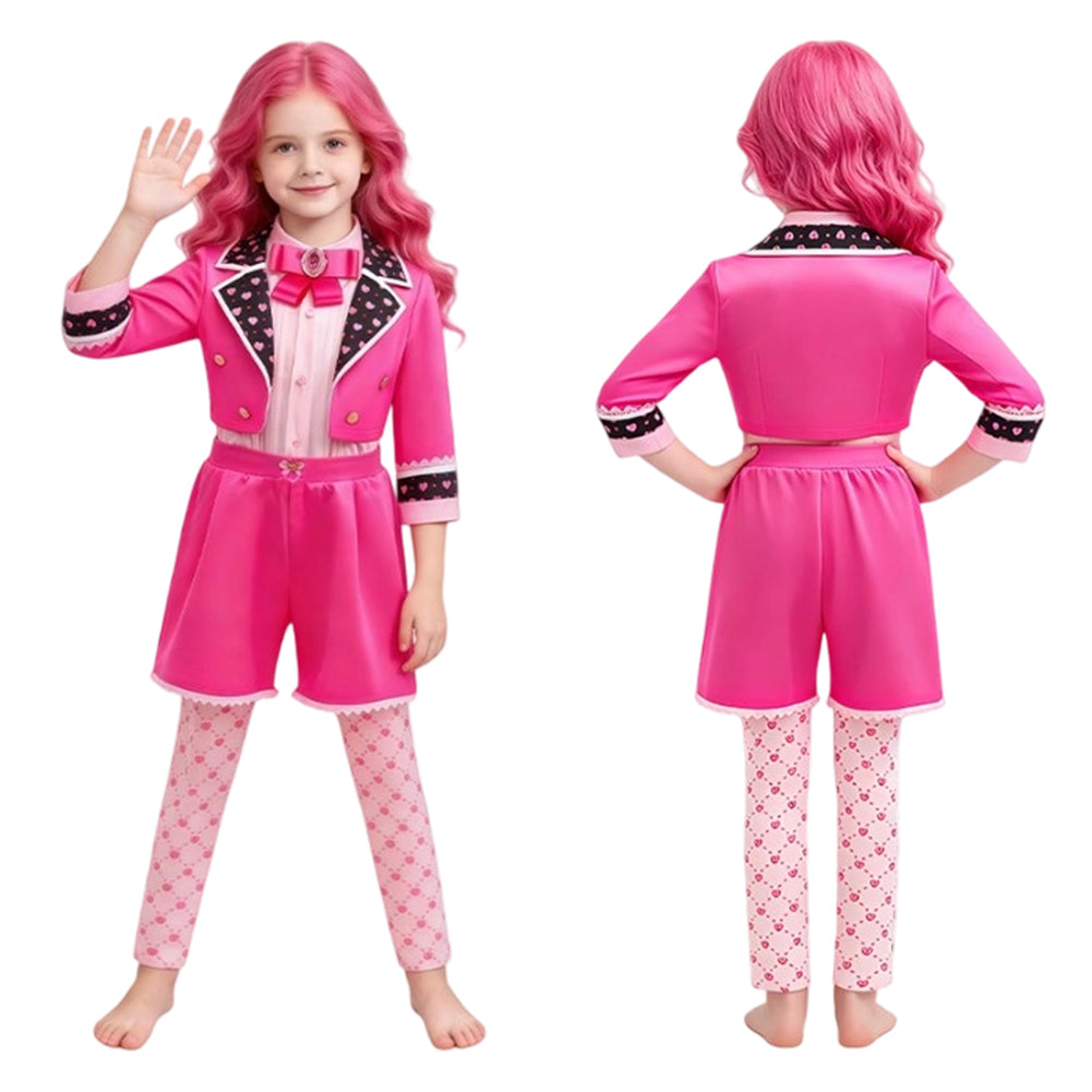 Princess Pink Kostüm Set Kinder Descendants: Wicked Wonderland Princess Pink Cosplay Outfit