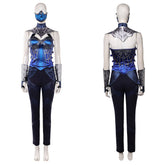 Prinzessin Kitana blau Kostüm Mortal Kombat Kitana Cosplay Outfit
