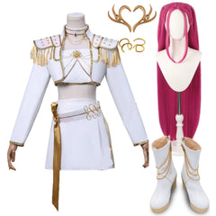 Mira weiß Kostüm Girlgroup Superstar Dämonenjägerin Mira weiß Cosplay Outfits
