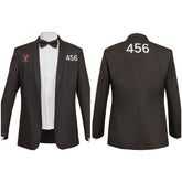 Seong Gi-hun Schwarz Anzug Oberteil Squid Game Cosplay Kostüm