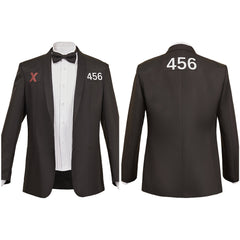 Seong Gi-hun Schwarz Anzug Oberteil Squid Game Cosplay Kostüm