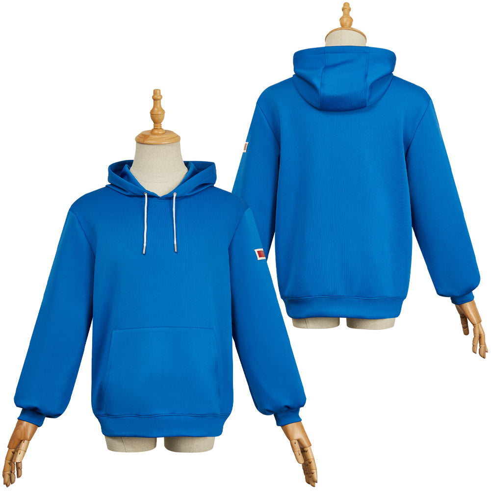 Shin Asakura blau Hoodie SAKAMOTO DAYS Shin Cosplay Outfits