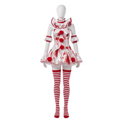 Terrifier weiß-rot Clown Kostüm Cosplay Outfit