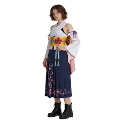 Yuna Kostüm Set Japanischer Kimono Final Fantasy Yuna Cosplay Outfit
