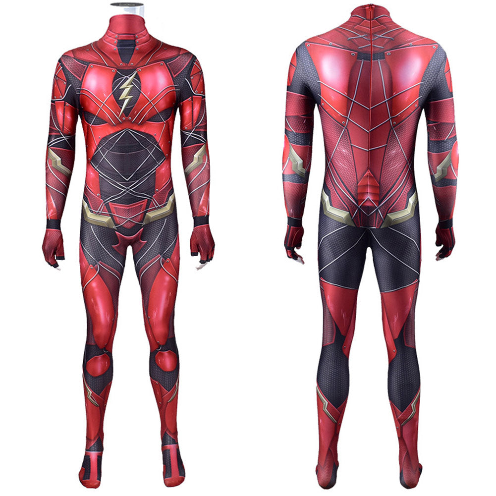 The Flash Barry Allen Overall Cosplay Jumspuit Halloween Karneval Outfits