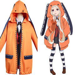 Kakegurui Compulsive Gambler Yomoduki Runa Cosplay Kostüm Hoodie Jacke Hooded mit Kaputze